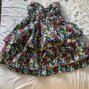 Kate Spade Karmen Strapless Floral Dress Sz 10